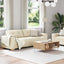 Sofa 2 stk. Beige Linned-blandet stof