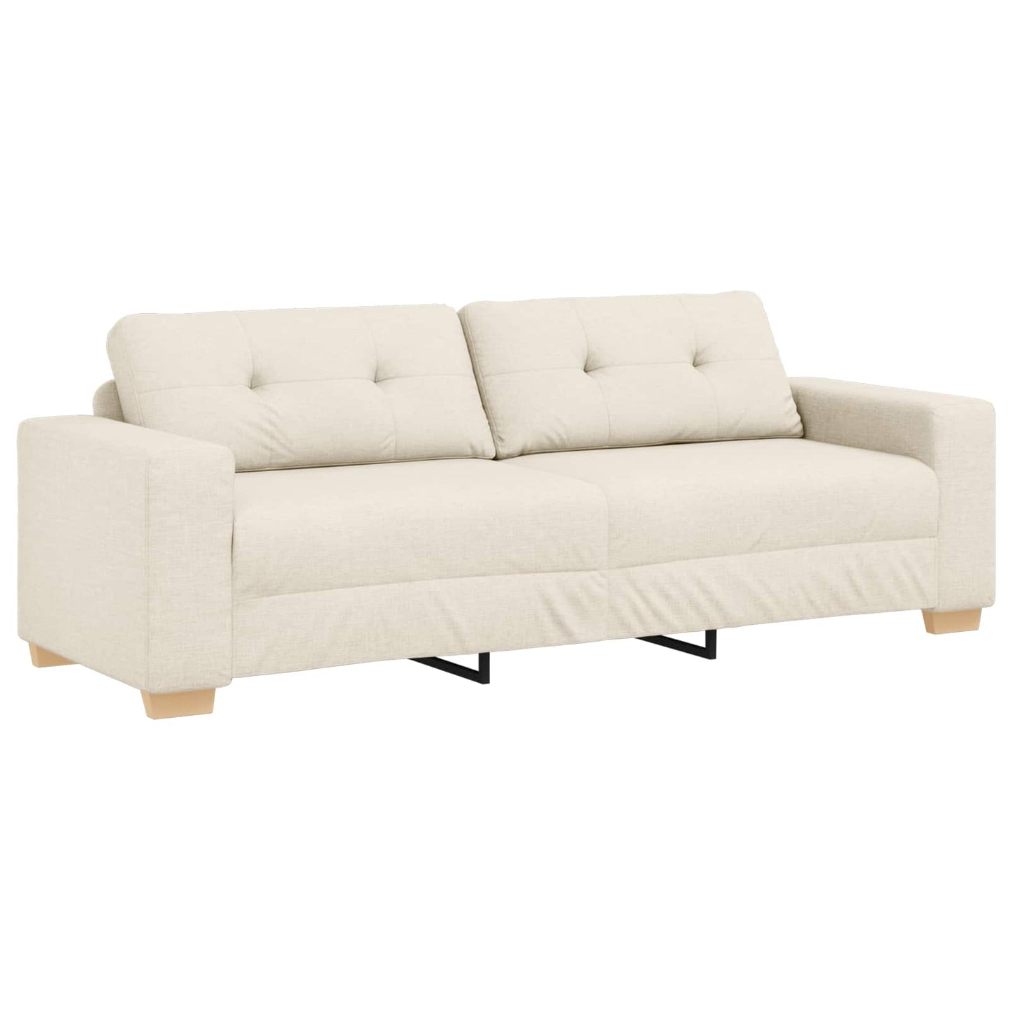 Sofa 2 stk. Beige Linned-blandet stof