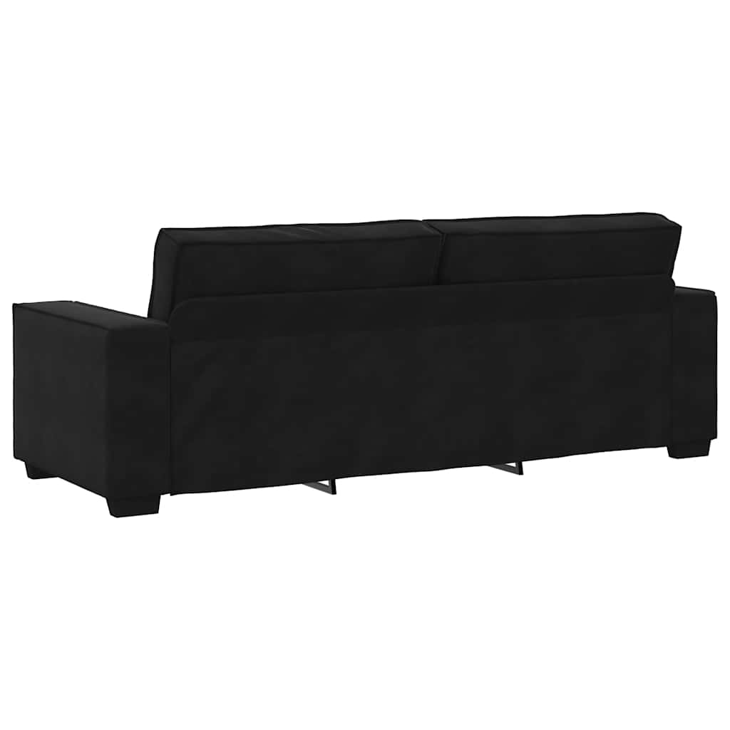 sofasæt 2 dele med hynder velour sort