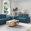 sofasæt 2 dele med hynder velour blå