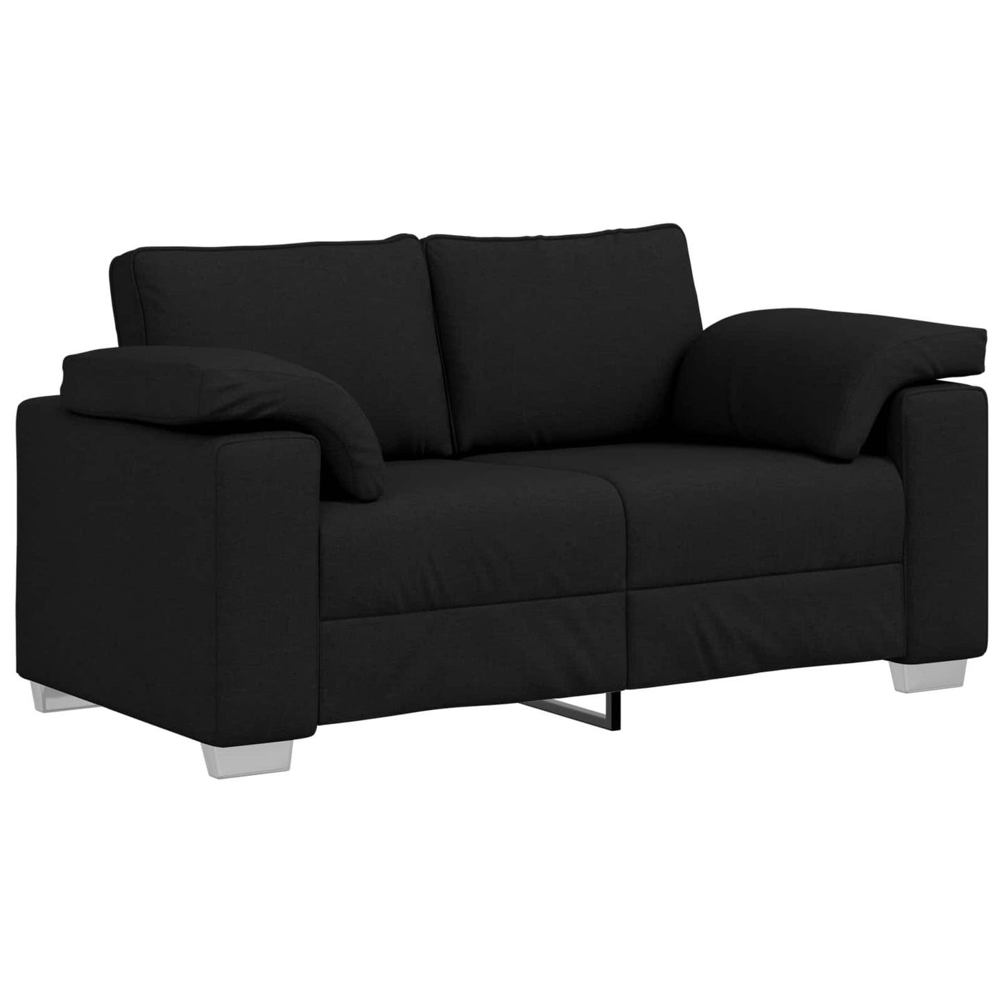 Sofa 2 stk. Sort Stof