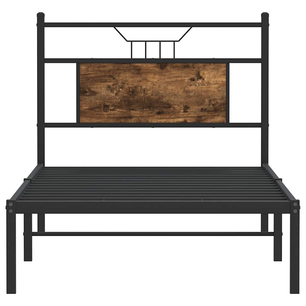 sengeramme 75x190 cm uden madras konstrueret træ røget eg