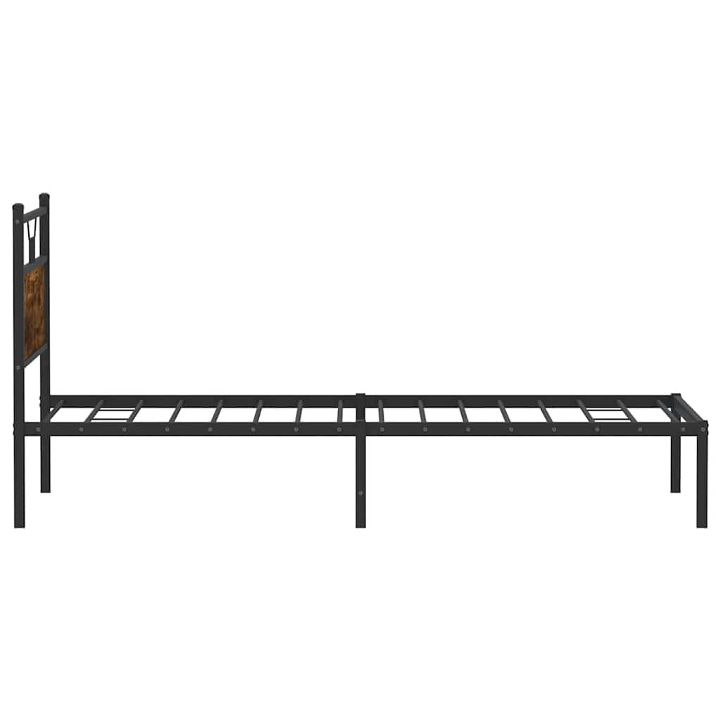 sengeramme 100x190 cm uden madras konstrueret træ røget eg