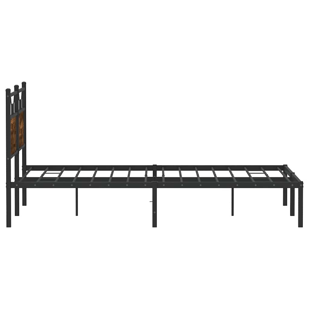 sengeramme 140x190 cm uden madras konstrueret træ røget eg