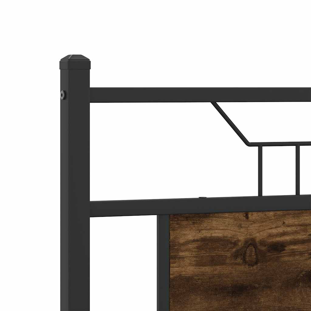 sengeramme 140x190 cm uden madras konstrueret træ røget eg
