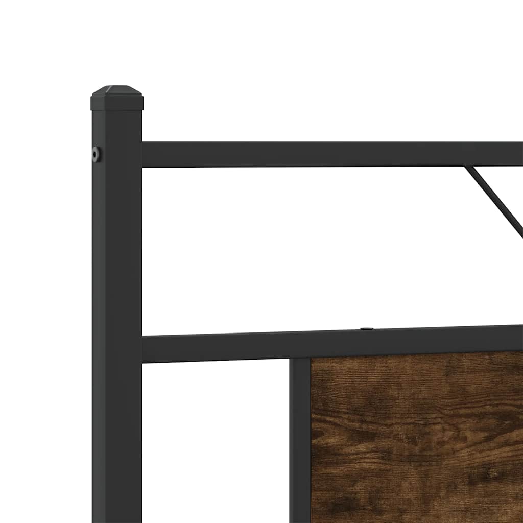 sengeramme uden madras 183x203 cm konstrueret træ røget eg