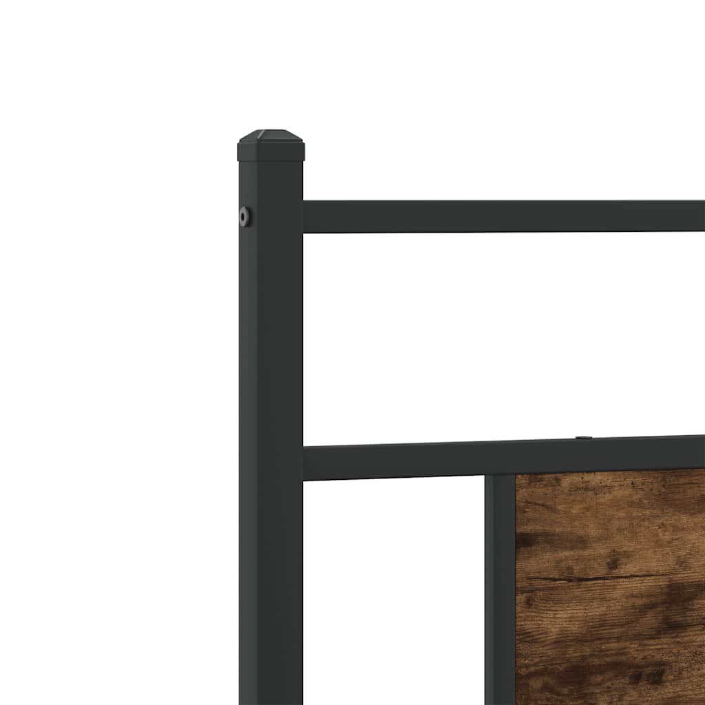 sengeramme 90x200 cm uden madras konstrueret træ røget eg