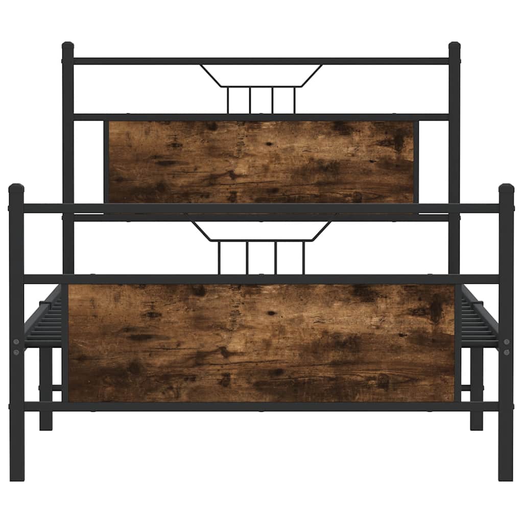sengeramme 100x200 cm uden madras konstrueret træ røget eg