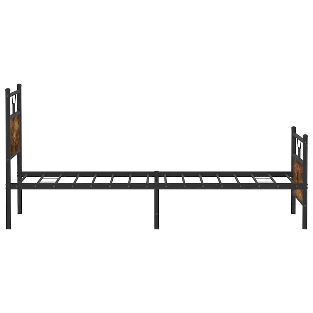 sengeramme 100x200 cm uden madras konstrueret træ røget eg