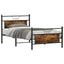 sengeramme uden madras 107x203 cm konstrueret træ røget eg