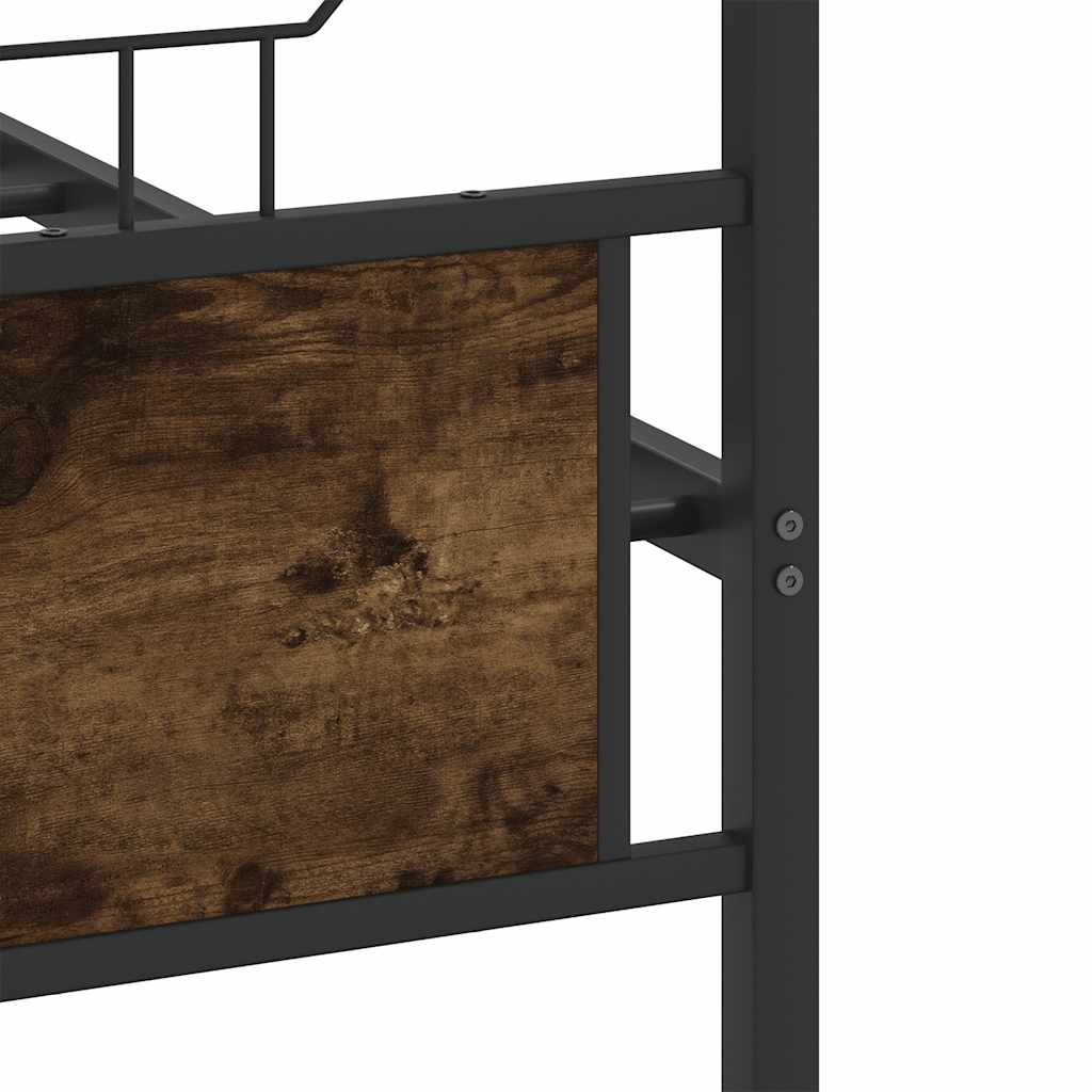 sengeramme 150x200 cm uden madras konstrueret træ røget eg