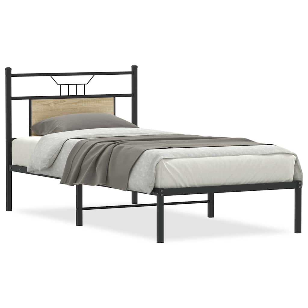 sengeramme 80x200 cm uden madras konstrueret træ sonoma-eg