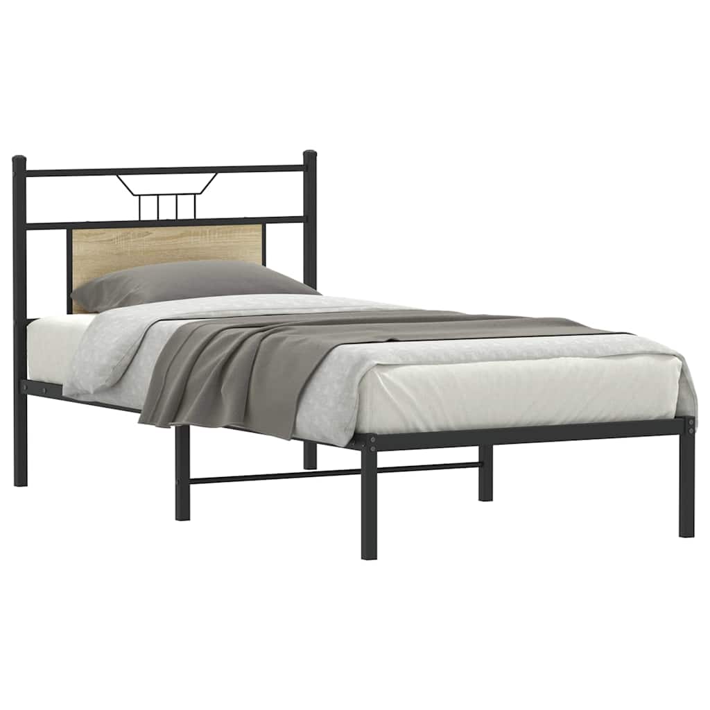 sengeramme 80x200 cm uden madras konstrueret træ sonoma-eg