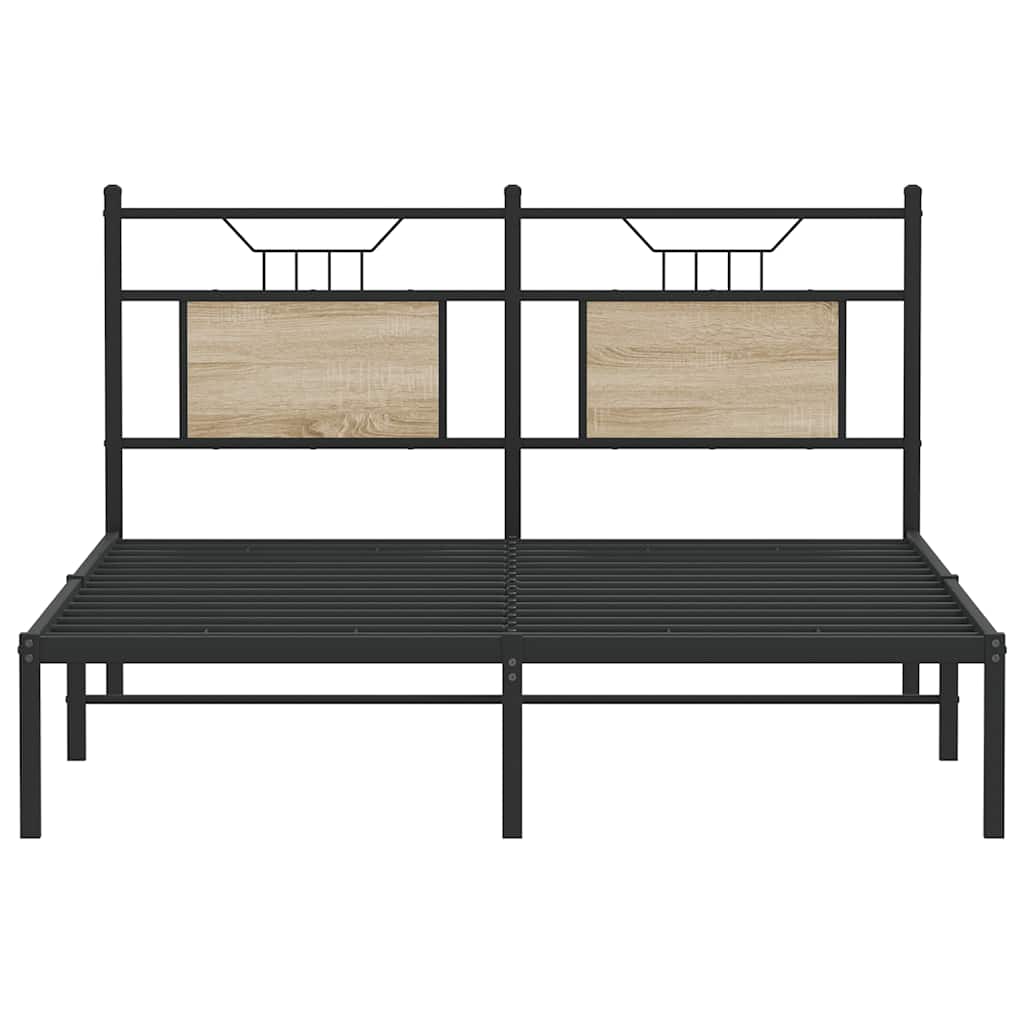 sengeramme 140x200 cm uden madras konstrueret træ sonoma-eg