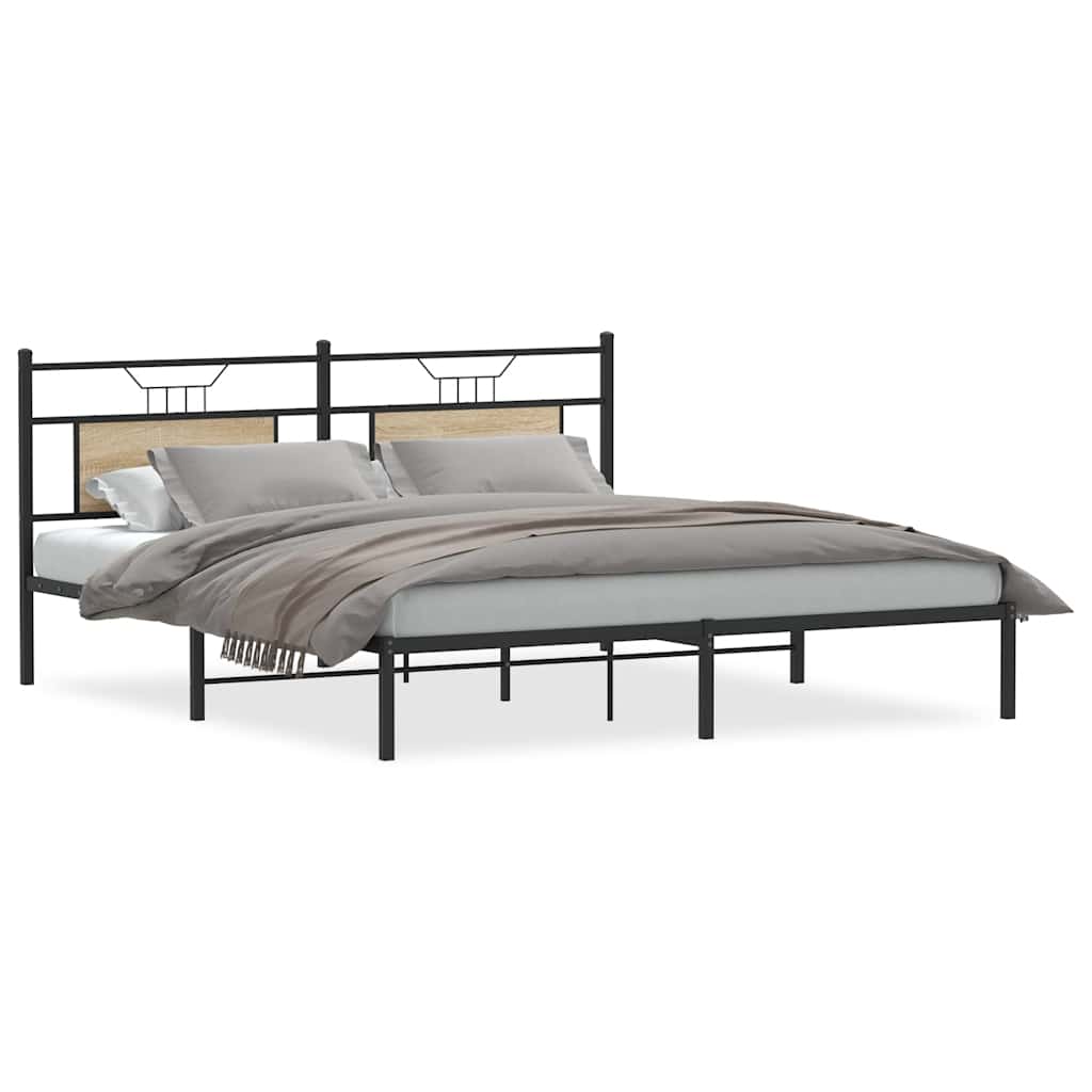 sengeramme 160x200 cm uden madras konstrueret træ sonoma-eg