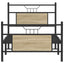 sengeramme 75x190 cm uden madras konstrueret træ sonoma-eg