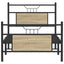 sengeramme 90x200 cm uden madras konstrueret træ sonoma-eg
