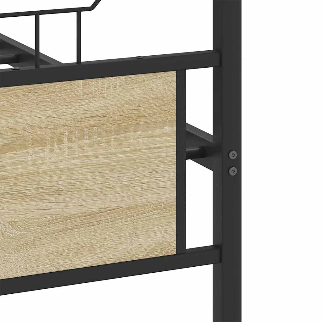 sengeramme 120x200 cm uden madras konstrueret træ sonoma-eg