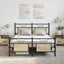 sengeramme 137x190 cm uden madras konstrueret træ sonoma-eg