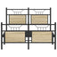 sengeramme 137x190 cm uden madras konstrueret træ sonoma-eg