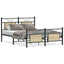 sengeramme 140x190 cm uden madras konstrueret træ sonoma-eg