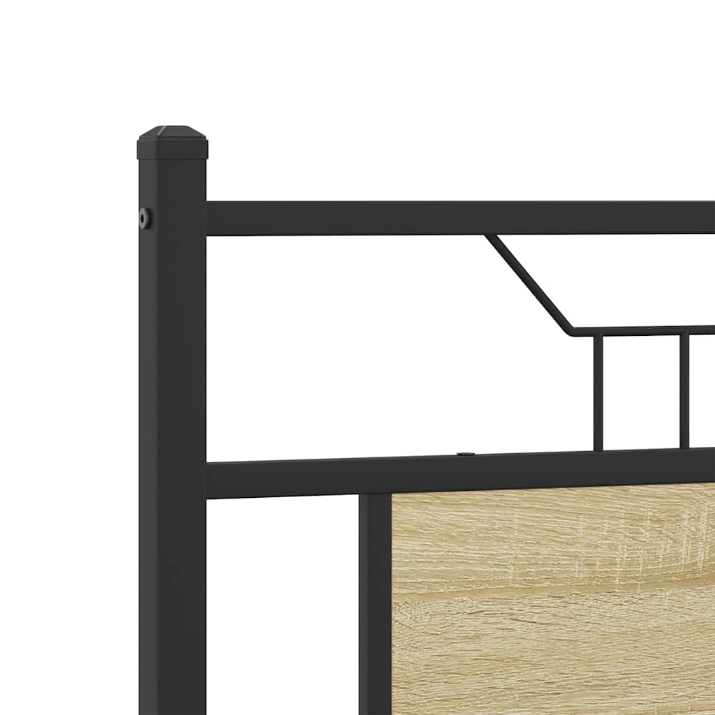 sengeramme 140x190 cm uden madras konstrueret træ sonoma-eg