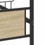 sengeramme 140x190 cm uden madras konstrueret træ sonoma-eg