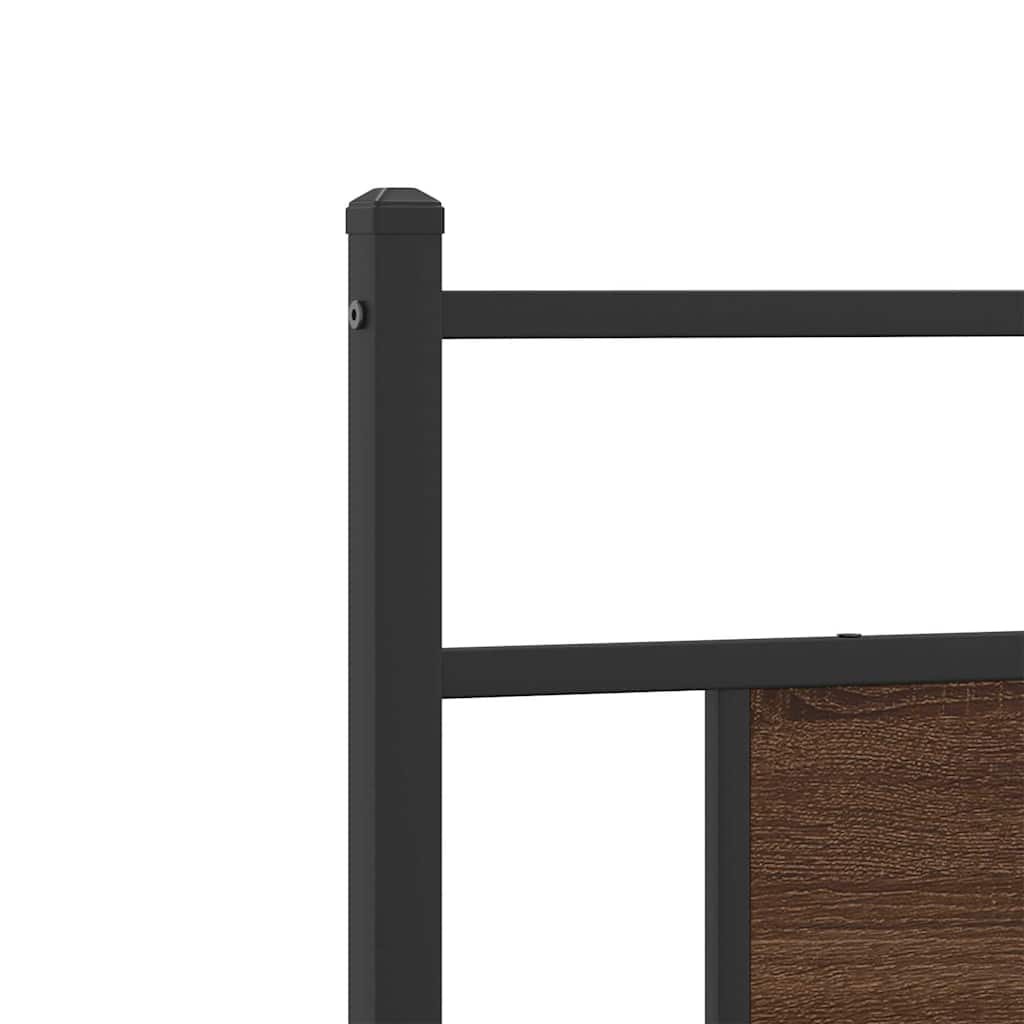 sengeramme 90x200 cm uden madras konstrueret træ brunt eg