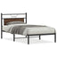 sengeramme 100x190 cm uden madras konstrueret træ brunt eg