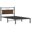 sengeramme 100x200 cm uden madras konstrueret træ brunt eg