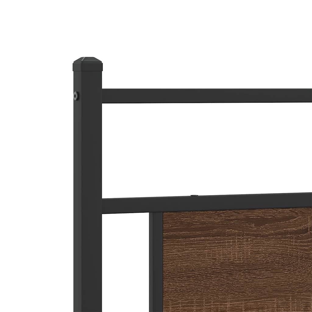 sengeramme 100x200 cm uden madras konstrueret træ brunt eg