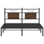 sengeramme 150x200 cm uden madras konstrueret træ brunt eg