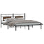 sengeramme 160x200 cm uden madras konstrueret træ brunt eg