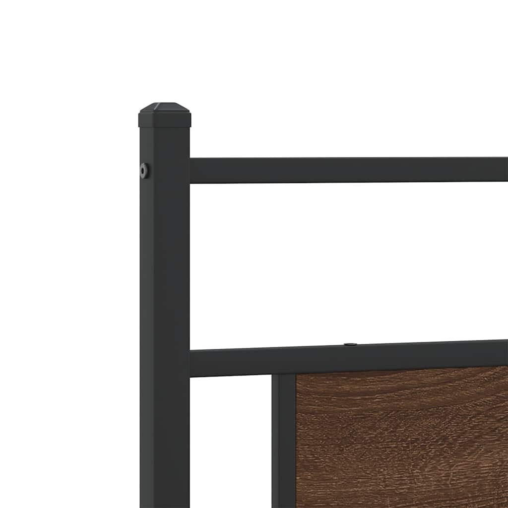sengeramme uden madras 193x203 cm konstrueret træ brun eg