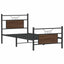 sengeramme 75x190 cm uden madras konstrueret træ brunt eg