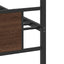 sengeramme 75x190 cm uden madras konstrueret træ brunt eg