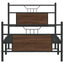 sengeramme 80x200 cm uden madras konstrueret træ brunt eg