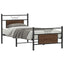 sengeramme 80x200 cm uden madras konstrueret træ brunt eg