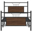 sengeramme 90x190 cm uden madras konstrueret træ brunt eg