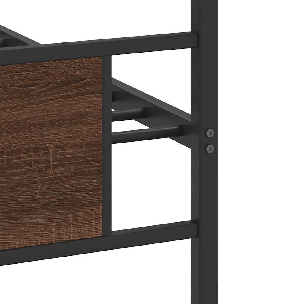 sengeramme 90x200 cm uden madras konstrueret træ brunt eg