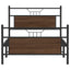 sengeramme 100x200 cm uden madras konstrueret træ brunt eg