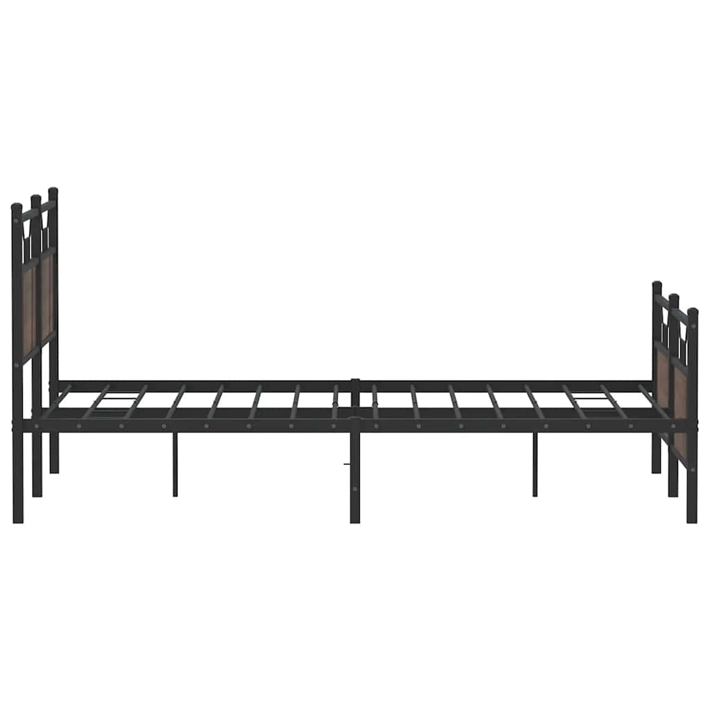sengeramme 140x190 cm uden madras konstrueret træ brunt eg