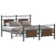 sengeramme 140x190 cm uden madras konstrueret træ brunt eg