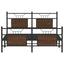 sengeramme 140x200 cm uden madras konstrueret træ brunt eg