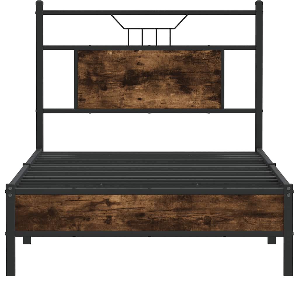 sengeramme 80x200 cm uden madras konstrueret træ røget eg