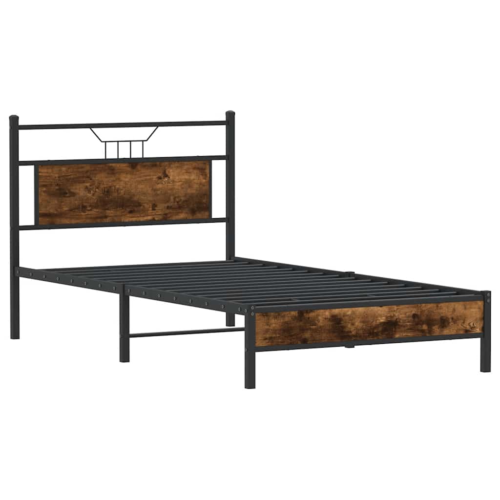 sengeramme 100x200 cm uden madras konstrueret træ røget eg