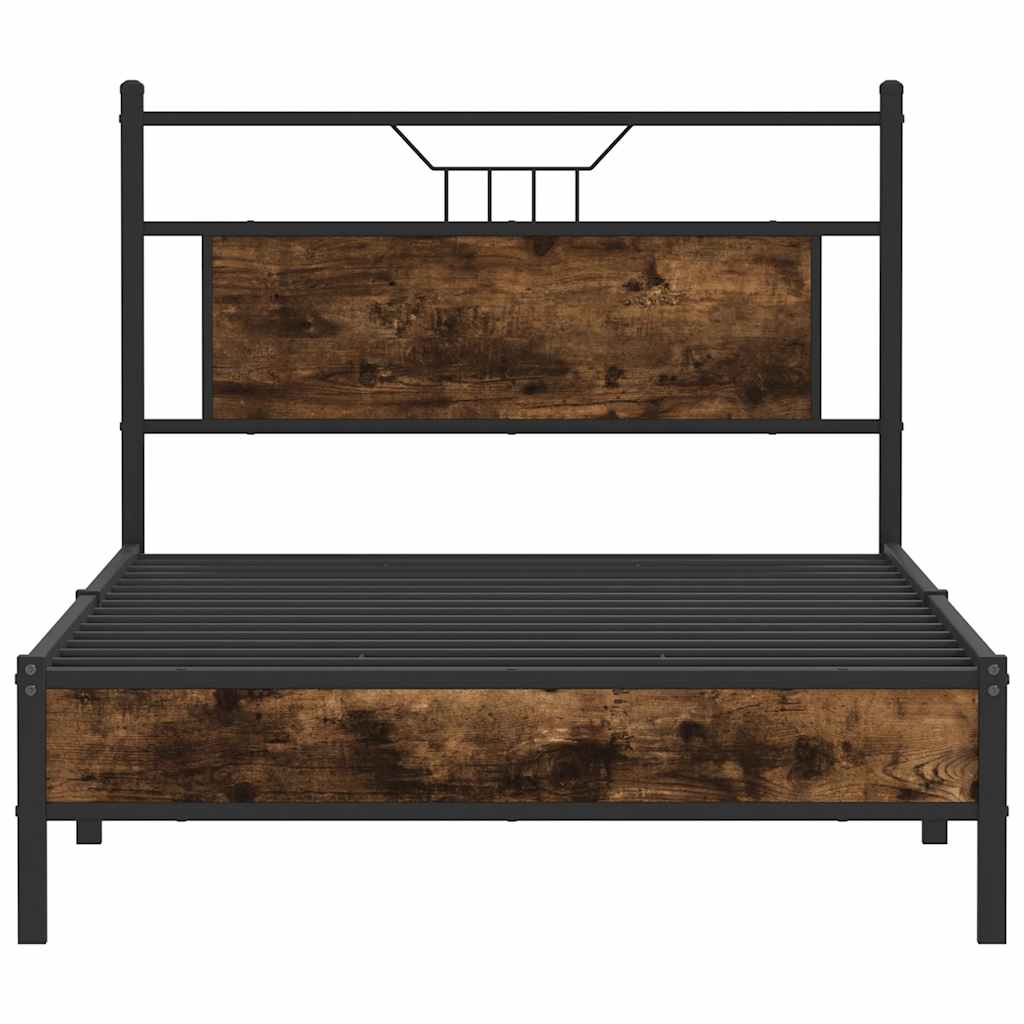 sengeramme uden madras 107x203 cm konstrueret træ røget eg