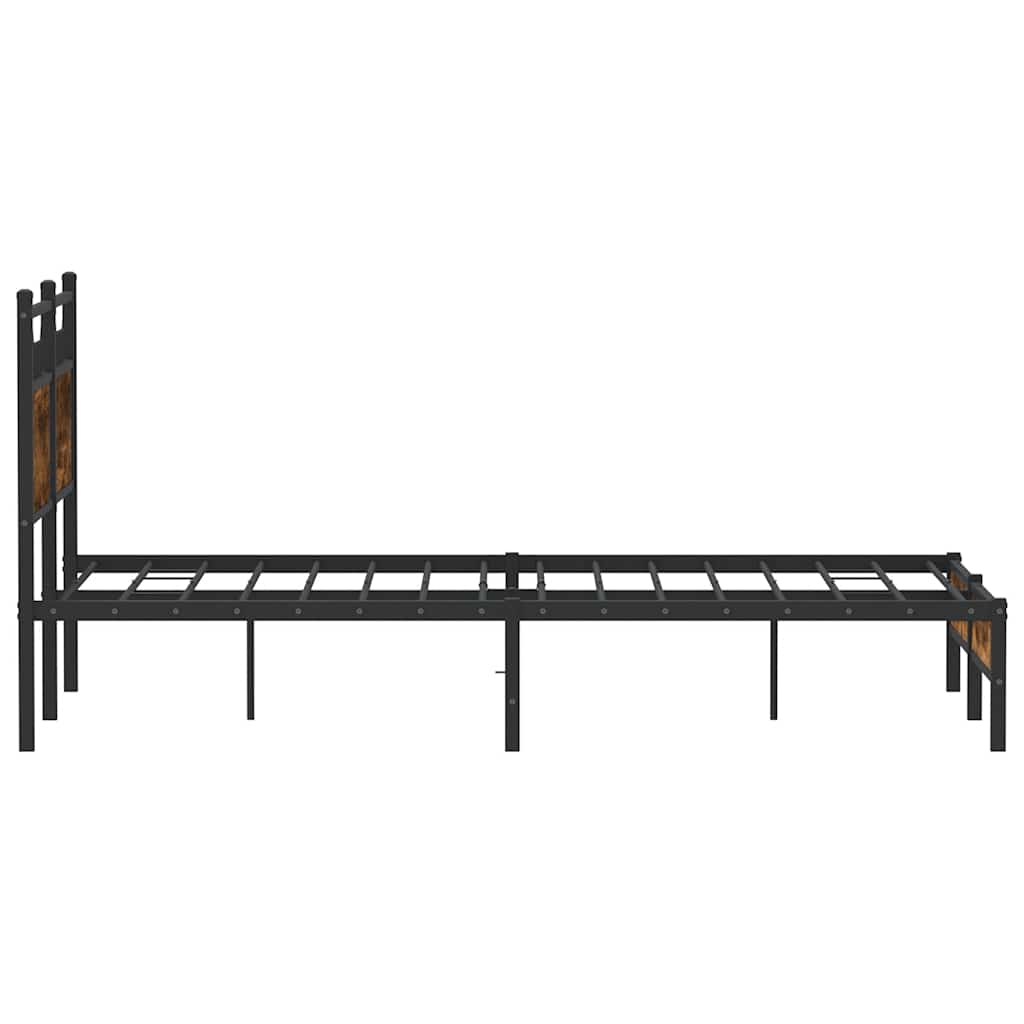 sengeramme 120x200 cm uden madras konstrueret træ røget eg