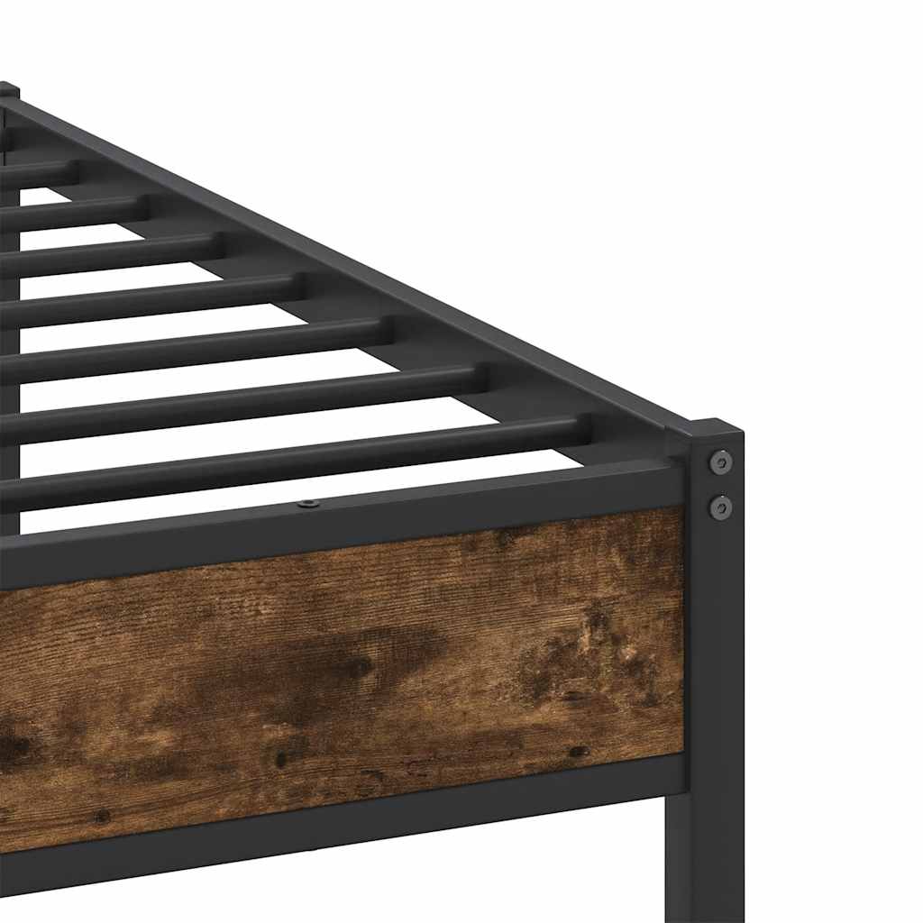 sengeramme uden madras 183x203 cm konstrueret træ røget eg