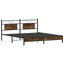 sengeramme uden madras 183x213 cm konstrueret træ røget eg